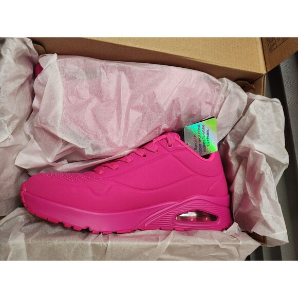 Skechers Uno “Stand On Air” Sneakers | Hot Pink | M8 / W9.5-10 | NWT - Picture 5 of 12